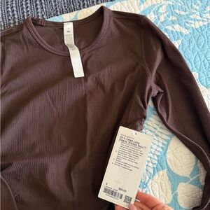 Lululemon Athletica Chocolate Ribbed Top